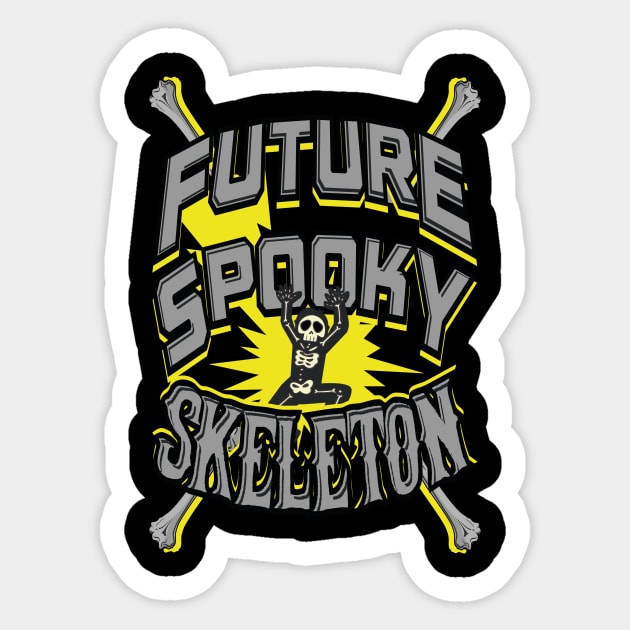 Halloween Future Spooky Skeleton Sticker by VBleshka